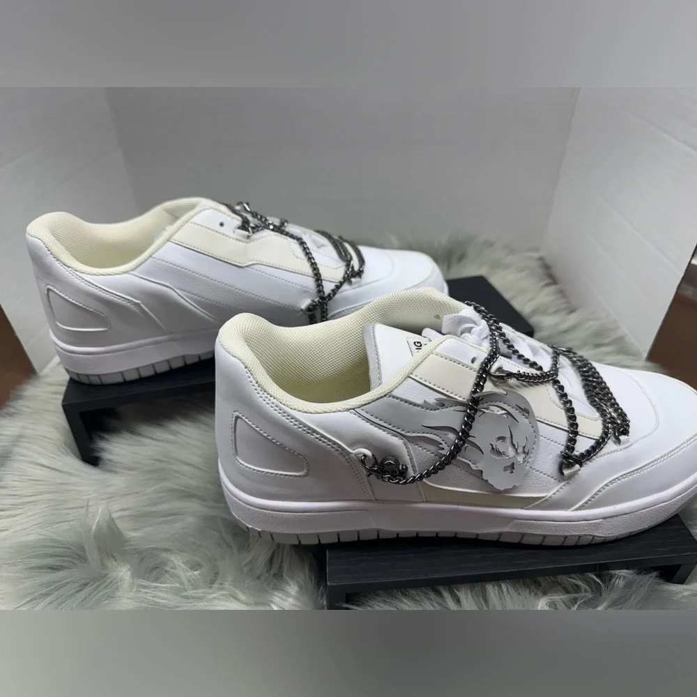 Brand X Court Classic (Toki) White Leather Sneakers Size 10.5